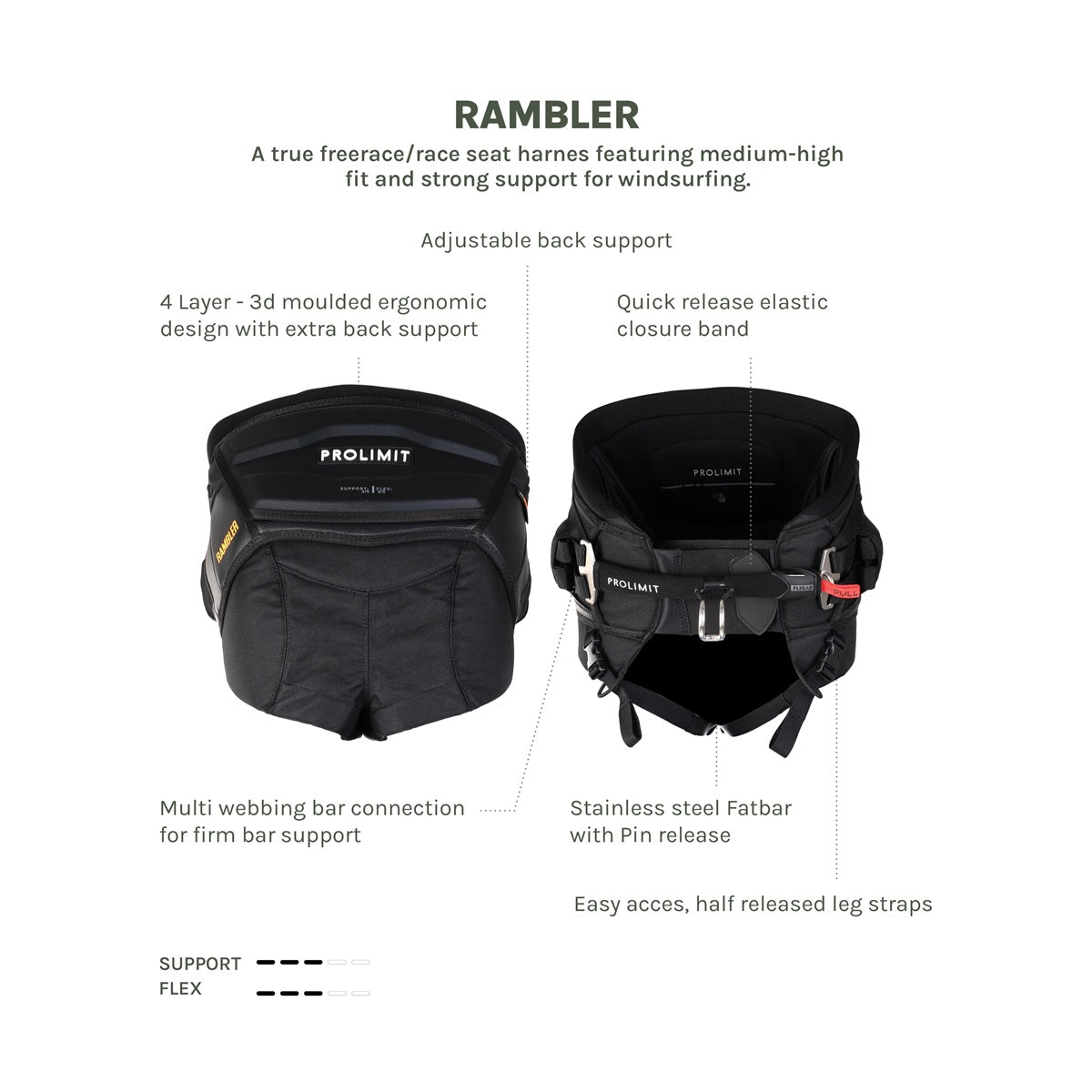 Prolimit Windsurf Seat Harness Rambler