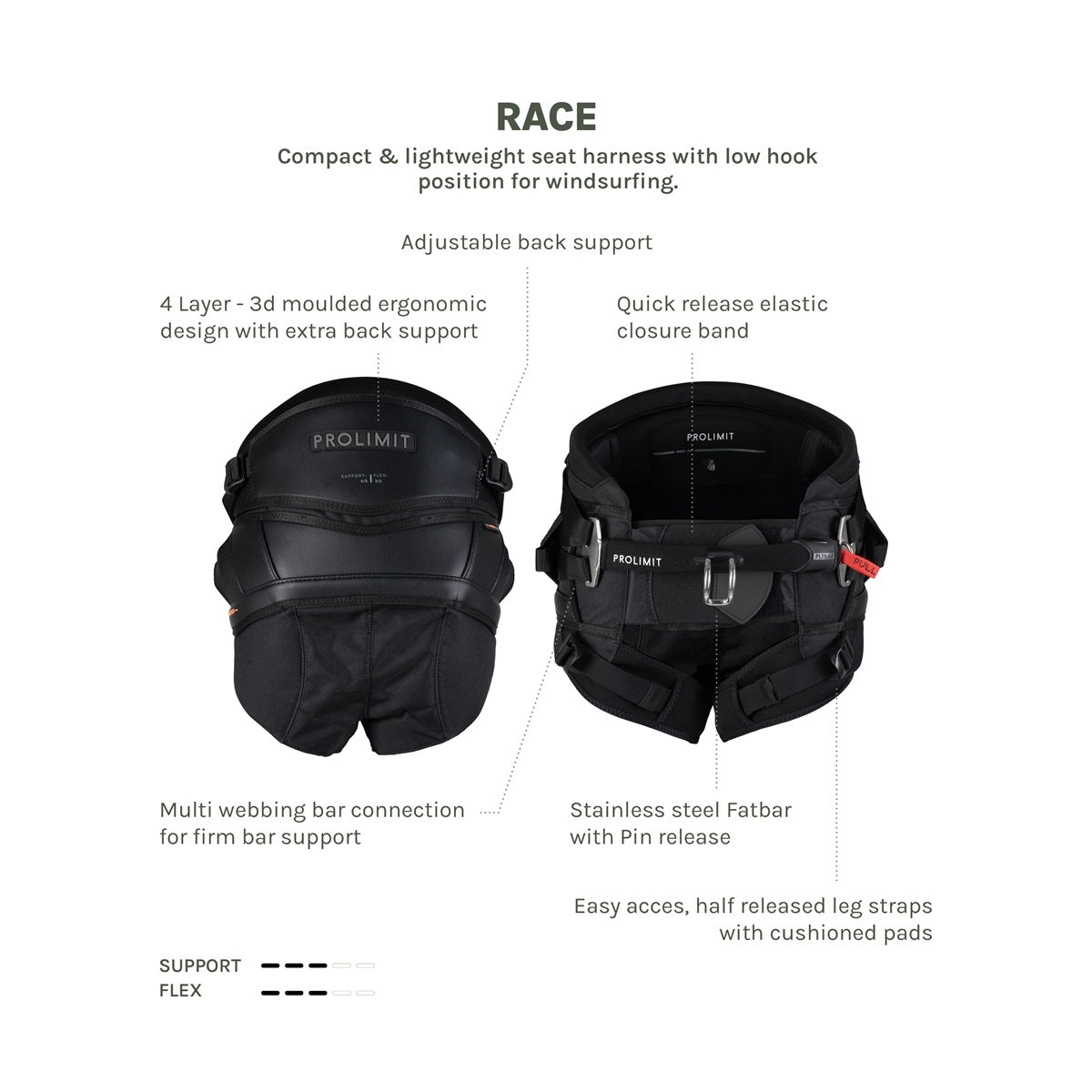 Prolimit Windsurf Seat Harness Race