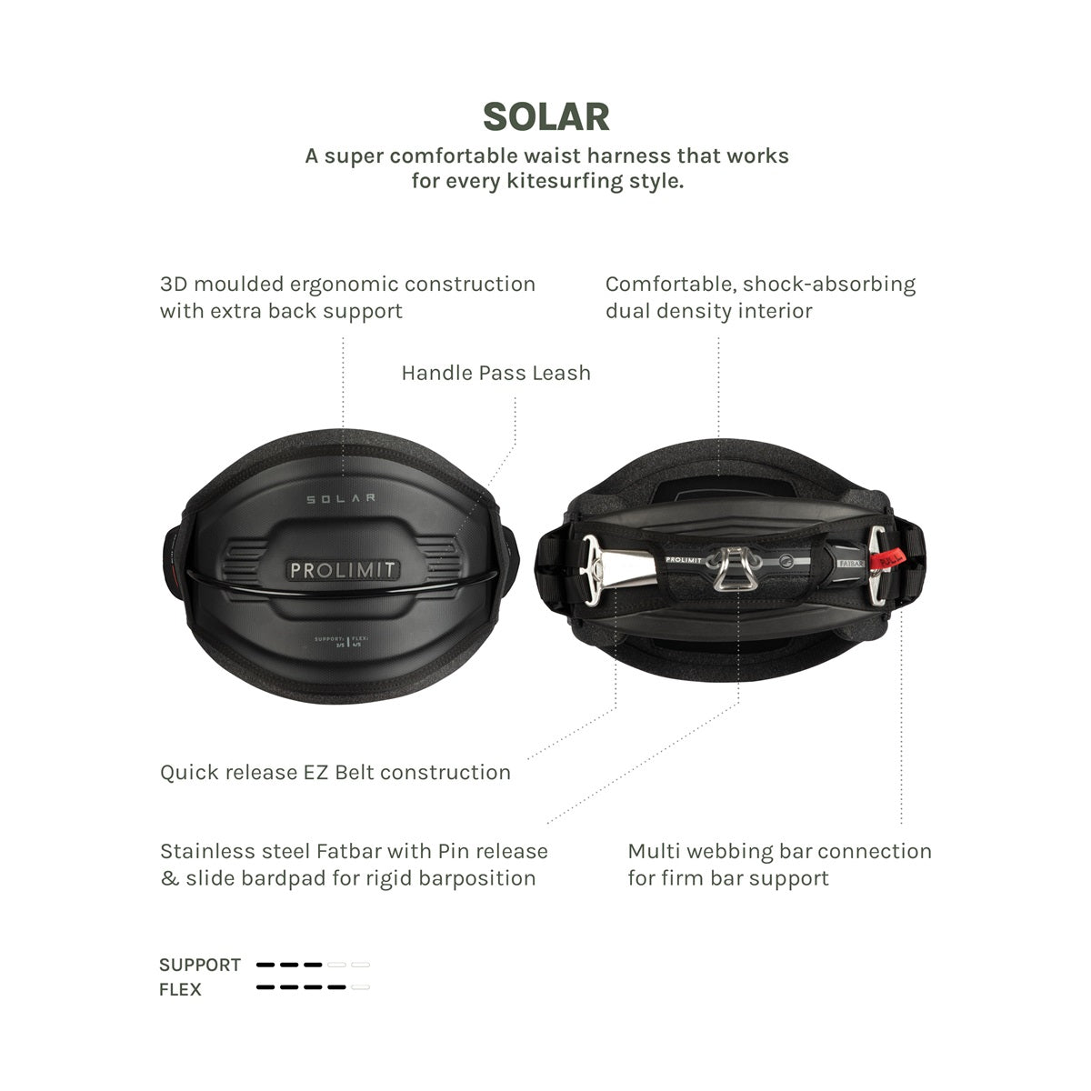 Prolimit Harness Kite Waist Solar