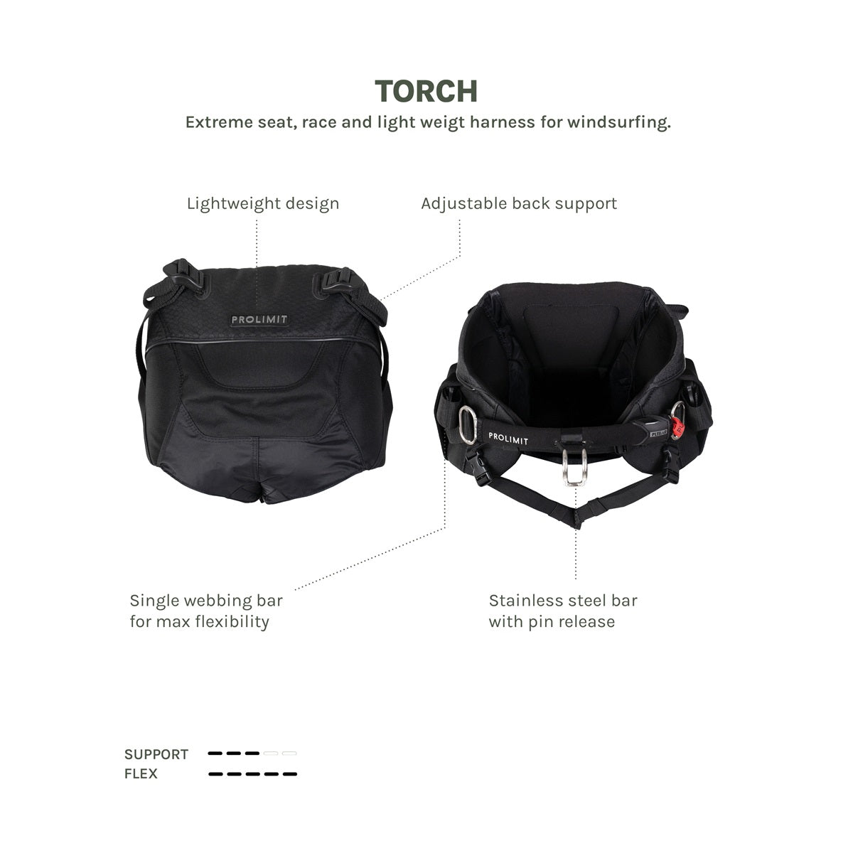 Prolimit Windsurf Seat Harness Torch