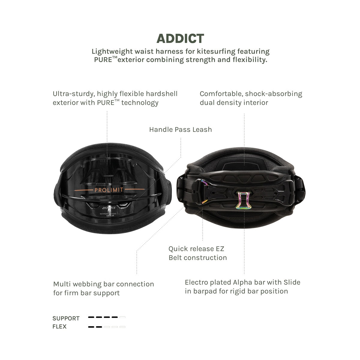 Prolimit Harness Kite Waist Addict